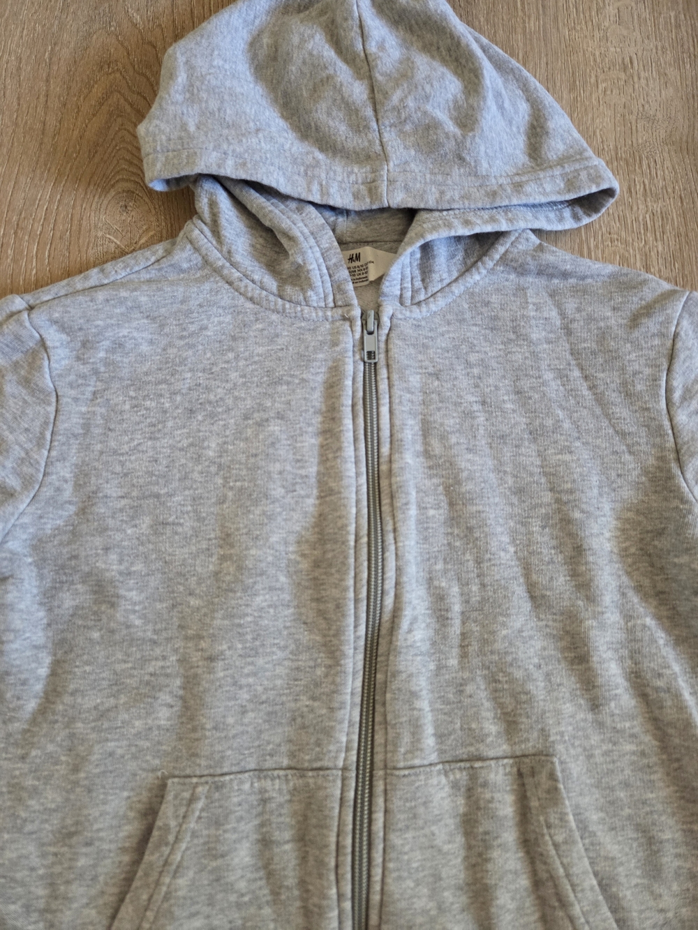 H&M Light Gray Hooded Zip Sweatshirt - Picture 2 of 4